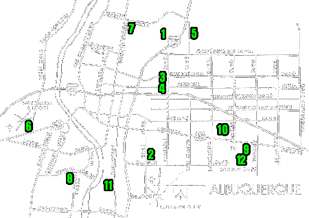 Map of Albuquerque from 1966 telephone book